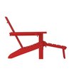 Flash Furniture Red Adirondack Chair with Ottoman and Cupholder LE-HMP-1045-110-RD-GG